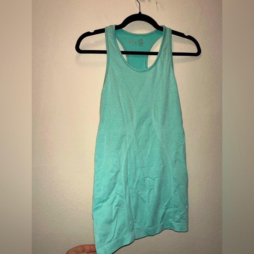 ZYIA active athletic light blue gym tank top S